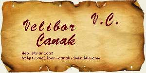 Velibor Čanak vizit kartica